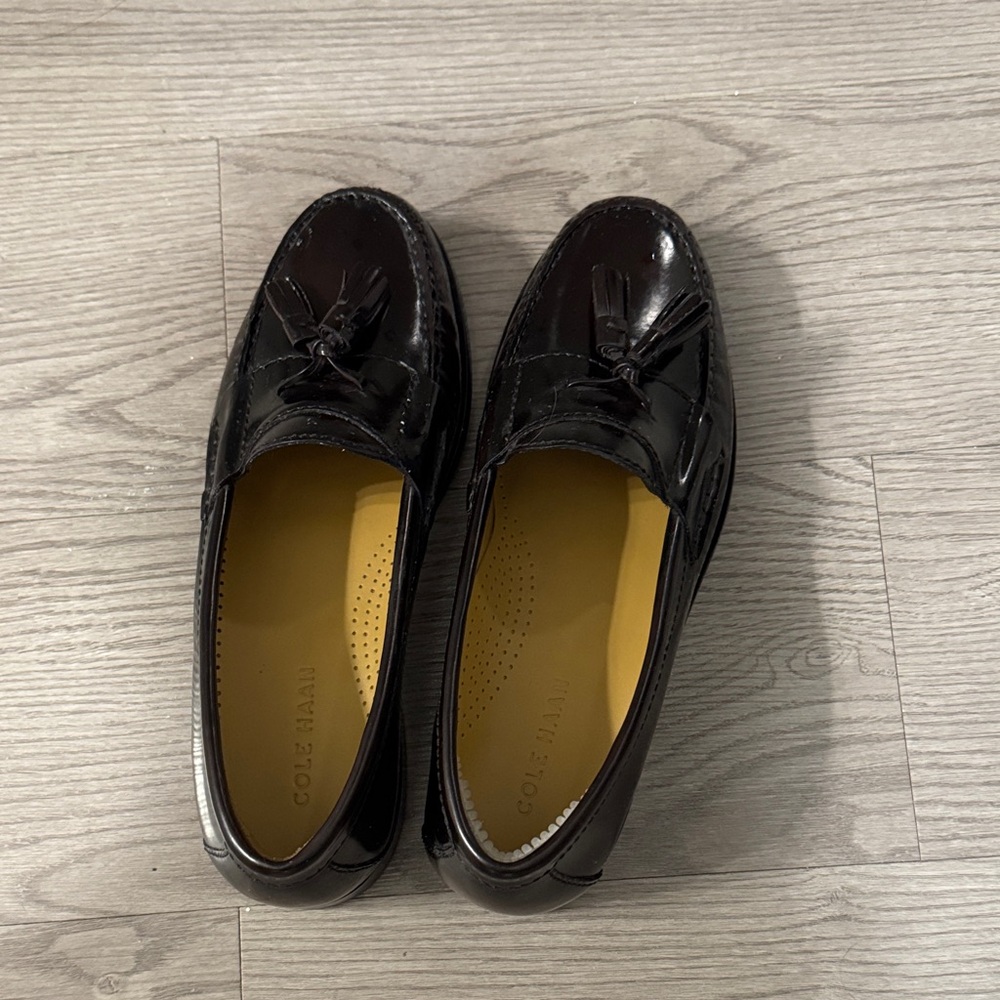 Cole Haan Men's Glossy Black Loafers